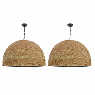 Martin 40'' Wide 3-Light Pendant - Set of 2 Natural (91|H0808-11137/S2)