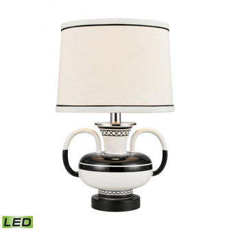 Luxor Gardens 18'' High 1-Light Table Lamp - White - Includes LED Bulb (91|H0019-7995-LED)