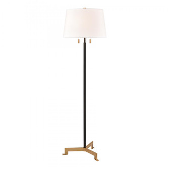 Hodges 62'' High 2-Light Floor Lamp - Matte Black - Includes LED Bulb (91|H0019-11114-LED)