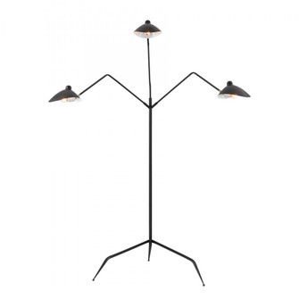 Risley 81.5'' High 3-Light Floor Lamp - Matte Black - Includes LED Bulb (91|H0019-11103-LED)