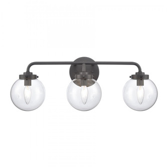 Fairbanks 22.75'' Wide 3-Light Vanity Light - Matte Black and Clear (91|EC89934/3)