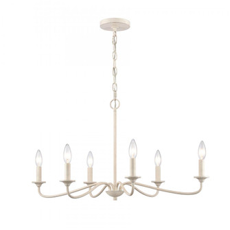 Quinn 30'' Wide 6-Light Chandelier - Antique White (91|EC89688/6)