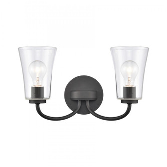 Emily 17'' Wide 2-Light Vanity Light - Matte Black (91|EC89253/2)