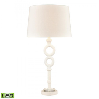 Hammered Home 33'' High 1-Light Table Lamp - Matte White - Includes LED Bulb (91|D4697-LED)