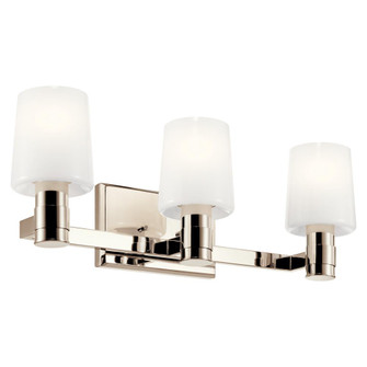 Adani 24 Inch 3 Light Vanity with Opal Glass in Polished Nickel (10687|55176PN)