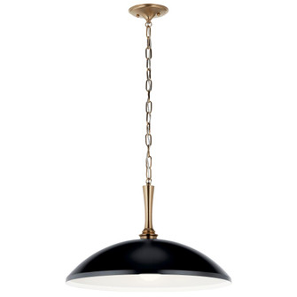 Delarosa 20 Inch 1 Light Pendant in Black and Champagne Bronze (10687|52638BK)
