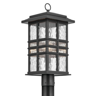 Beacon Square 20.75'' 1-Light Outdoor Post Light with Clear Hammered Glass in Textured Black (10687|49832BKT)