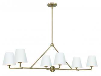 Xavier 46'' Vibrant Gold + White Linear Chandelier (205|XAV-B9306-VG-WH)