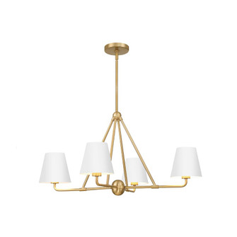 Xavier 31.75'' Vibrant Gold + White Chandelier (205|XAV-B9304-VG-WH)