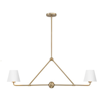 Xavier 42'' Vibrant Gold + White Linear Chandelier (205|XAV-B9302-VG-WH)