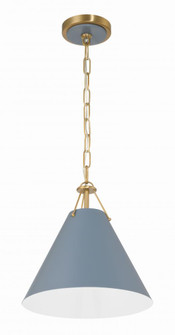 Xavier 12'' Vibrant Gold + Blue Pendant (205|XAV-B8301-VG-BL)