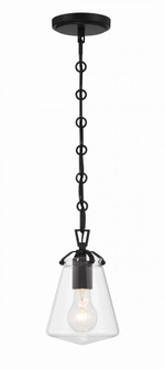 Voss 1 Light Matte Black Mini Pendant (205|VSS-7002-MK)