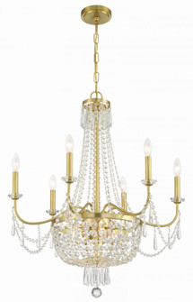 Haywood 9 Light Aged Brass Chandelier (205|HWD-7709-AG)