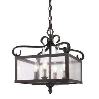 Valencia Pendant (Convertible) in Fired Bronze with Seeded Glass (36|2049-M4 FB)