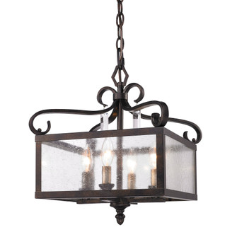 Golden Lighting Valencia 4-light Pendant in Fired Bronze (36|2049-M4 FB)