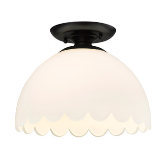 Golden Lighting Dorinda 1-light Semi-Flush Mount in Matte Black (36|6954-SF BLK-OP)