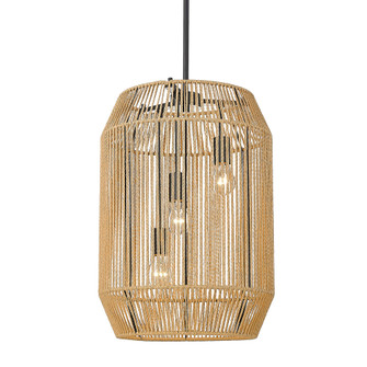 Golden Lighting Marlee 3-light Pendant in Matte Black (36|6076-3P BLK-NR)