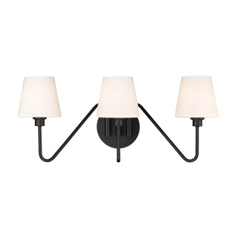 Yep by Golden Lighting Kennedy 3-light Vanity in Natural Black (36|3690-BA3 NB-OP)
