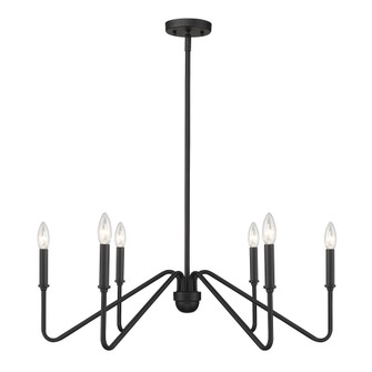 Yep by Golden Lighting Kennedy 6-light Chandelier in Natural Black (36|3690-6 NB)