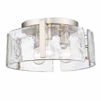 Golden Lighting Aenon 3-light Flush Mount in Pewter (36|3164-FM PW-HWG)
