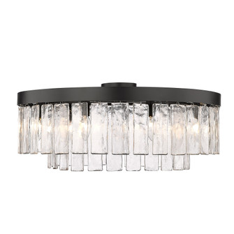 Golden Lighting Ciara 9-light Semi-Flush Mount in Matte Black (36|1768-9SF BLK-HWG)