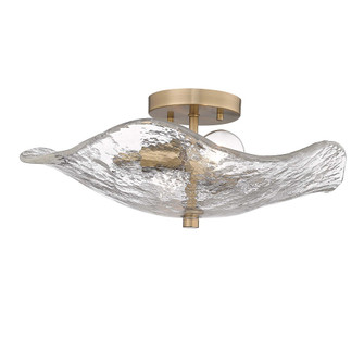 Golden Lighting Samara 2-light Semi-Flush Mount in Modern Brass (36|1140-SF MBS-HWG)