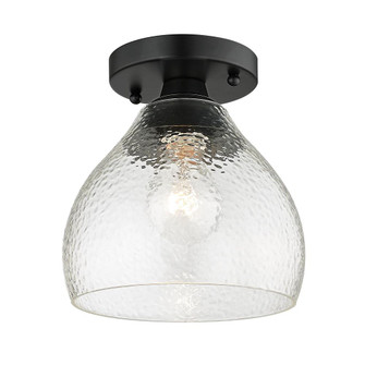 Ariella Small Pendant in Matte Black with Hammered Clear Glass (36|1094-SF BLK-HCG)