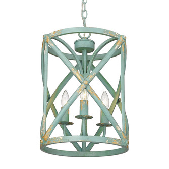 Golden Lighting Alcott 3-light Pendant in Antique Teal (36|0890-3P TEAL)