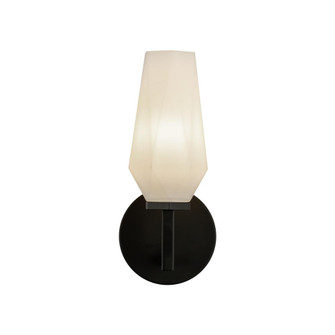 Krysta 10-in Matte Black/Opal Glass 1 Light Damp-Rated Wall/Vanity Light (7713|WV424110MBOP)