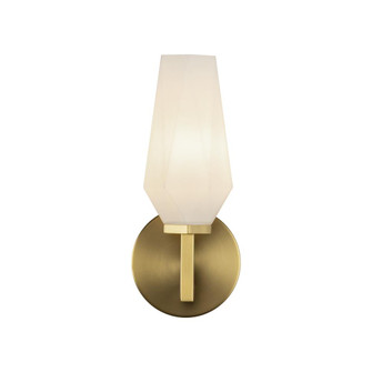 Krysta 10-in Brushed Gold/Opal Glass 1 Light Damp-Rated Wall/Vanity Light (7713|WV424110BGOP)