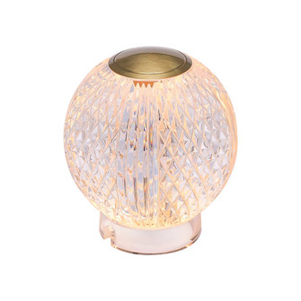 Marni 4-in Natural Brass Damp-Rated Dimmable LED Table Lamp (7713|TL321904NB)