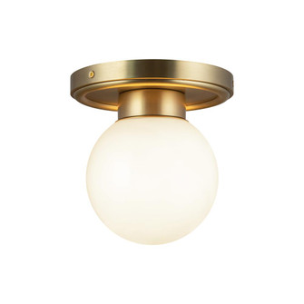 Fiore 6-in Brushed Gold/Glossy Opal Glass 1 Light Semi-Flush (7713|SF407306BGGO)