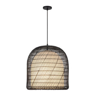 Bondi 20-in Matte Black/Opal Glass 1 Light Pendant (7713|PD631920MBOP)
