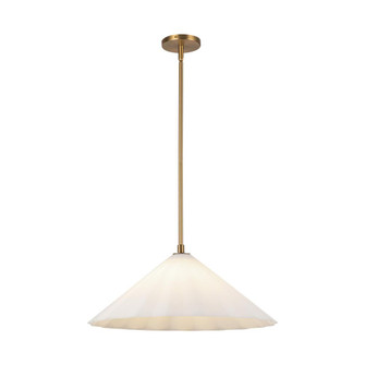 Serena 20-in Aged Brass/Opal Glass 1 Light Socket Pendant (7713|PD451820AGOP)