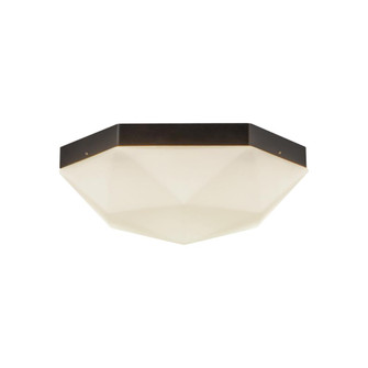 Krysta 12-in Matte Black/Opal Glass 2 Lights Flush Mount (7713|FM424512MBOP)