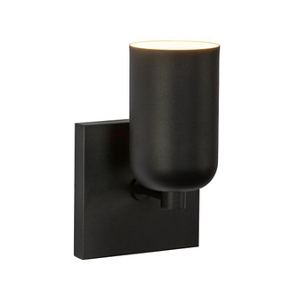 Nola 4-in Black 1 Light Damp-Rated Wall Sconce (461|WS57704-BK)