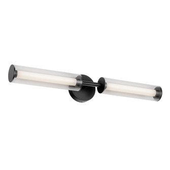 Braga 28-in Black Damp-Rated Dimmable LED Vanity Light (461|VL28028-BK)