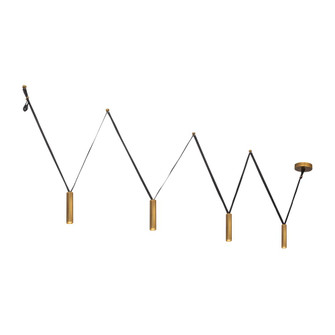 Mason 4-in Vintage Brass LED Linear Pendant (461|LP90404-VB)