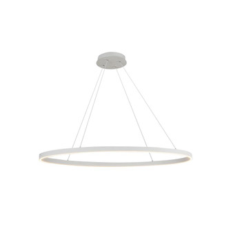 Ovale 40-in White Dimmable LED Linear Pendant (461|LP79140-WH)