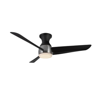 Thalia 54-in Brushed Nickel/Matte Black Damp-Rated Dimmable LED Hugger Fan (461|HF91954-BN/MB)