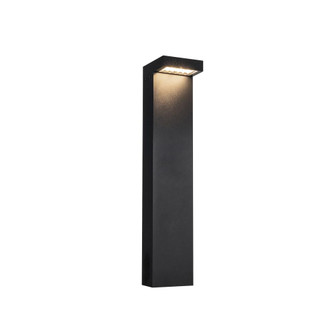 Evans 24-in Black Dimmable LED Exterior Bollard (461|EB45624-BK-UNV)