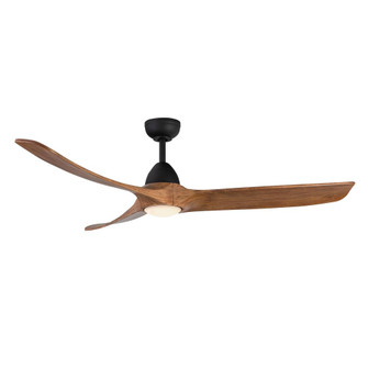 Baylor 60-in Matte Black/Natural Wood LED Ceiling Fan (461|CF97860-MB/NW)