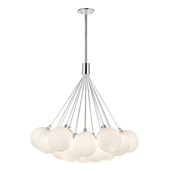 Bolla 28-in Opal Glass Dimmable LED Chandelier (461|CH3128-OP)