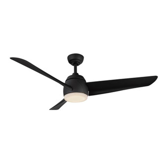 Thalia 54-in Matte Black Damp-Rated Dimmable LED Ceiling Fan (461|CF91954-MB)