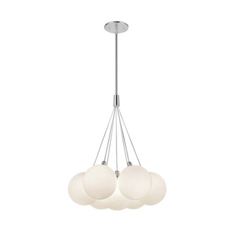 Bolla 17-in Opal Glass Dimmable LED Chandelier (461|CH3117-OP)