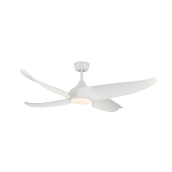 Coronado 56-in Matte White Damp-Rated Dimmable LED Ceiling Fan (461|CF90955-WH)