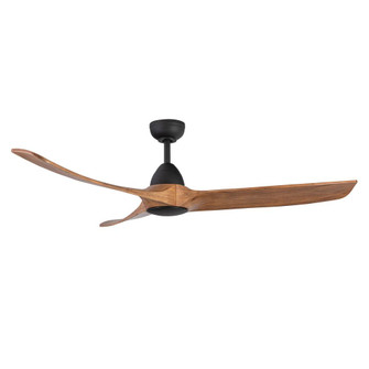 Baylor 60-in Matte Black/Natural Wood LED Ceiling Fan (461|CF77860-MB/NW)