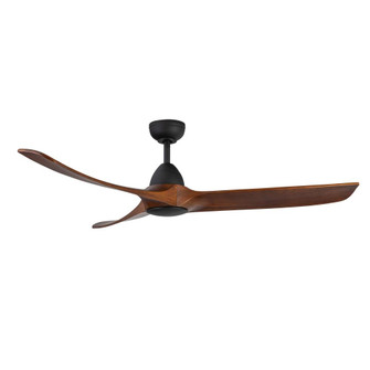 Baylor 60-in Matte Black/Dark Walnut LED Ceiling Fan (461|CF77860-MB/DW)