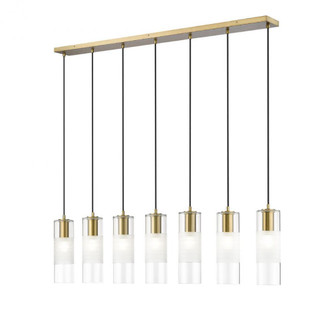7 Light Linear Chandelier (276|824P-7L-MGLD)