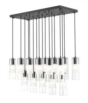 17 Light Linear Chandelier (276|824P-17L-MB)